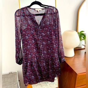 Loft Fall Floral Minidress
